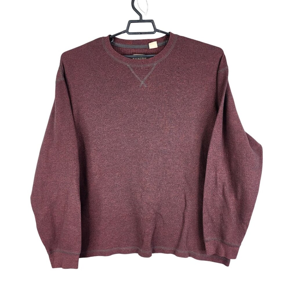 Mens Red Head Brand Co Burgundy Sweater Crewneck Long Sleeve Size 2XL